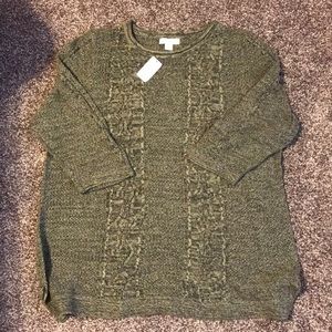 CJ Banks Green sweater